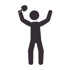 slihouette player ping pong vector illustration eps 10