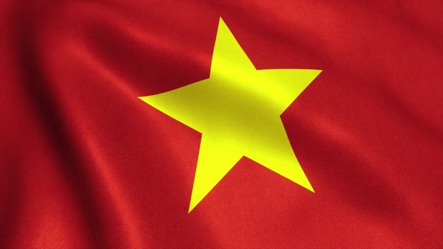 Vietnam Flag. Seamless Looping Animation. 4K High Definition Video