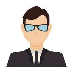 silhouette man elegant executive design vector illustration