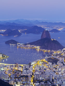 Rio de Janeiro at twilight, Brazil