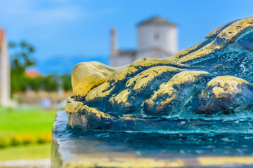 Nin landmarks Croatia town. / Nin is old touristic town in Croatia, Europe.