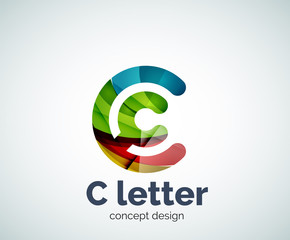 Vector C letter concept logo template
