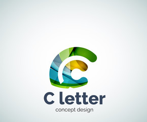 Fototapeta na wymiar Vector C letter concept logo template