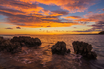Obraz premium Sunset on the island of Mali Losinj, Croatia