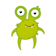 bacterium virus germ facial expressions design vector illustration eps 10