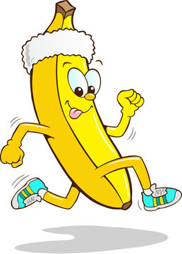 Banana Running cartoon