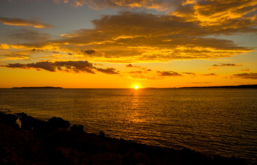 Obraz premium Sunset on the island of Mali Losinj, Croatia