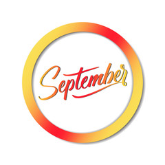 Hand lettering poster with text September