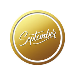 Hand lettering poster with text September