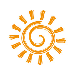 sun sunny yellow isolated vector illustration eps 10