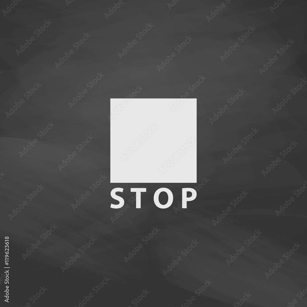 Poster stop button computer symbol