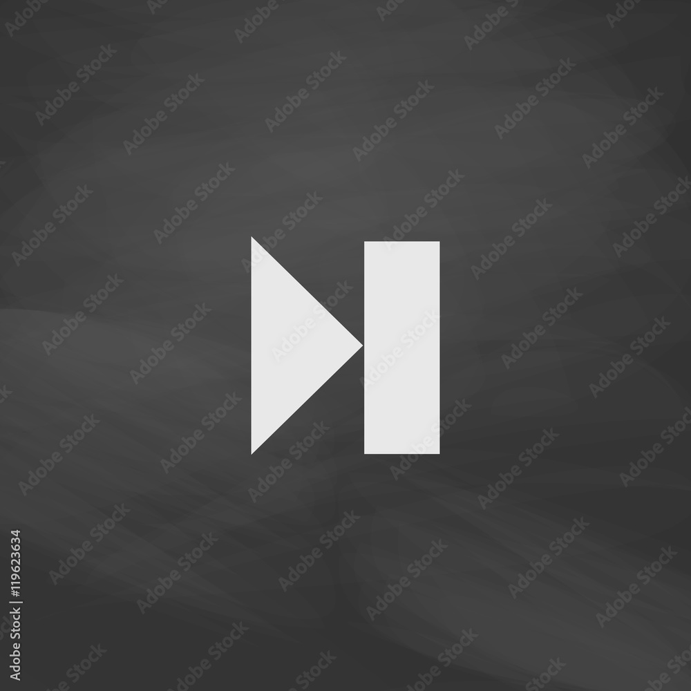Poster next track button computer symbol