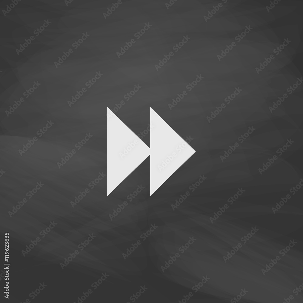 Poster fast forward computer symbol