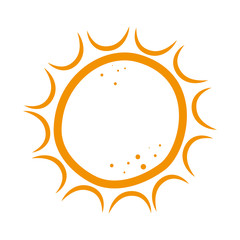 sun sunny yellow isolated vector illustration eps 10