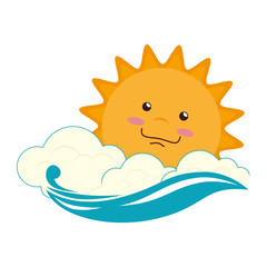 sun sunny yellow isolated vector illustration eps 10