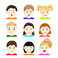 kids with different emotions. set 1
