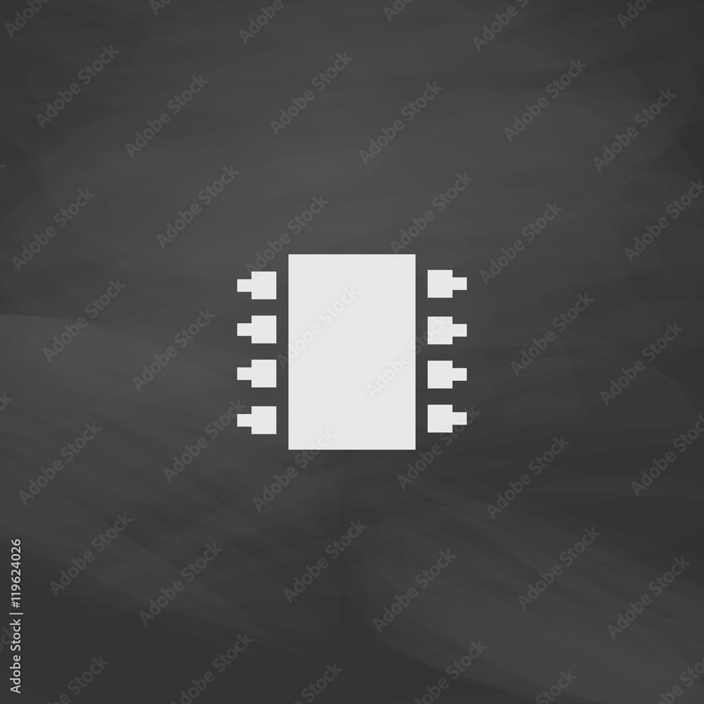 Poster Microchip computer symbol