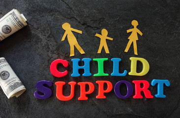 Child Support family - obrazy, fototapety, plakaty