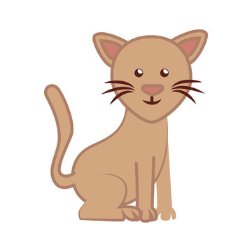 cat cartoon isolated icon vector illustration eps 10
