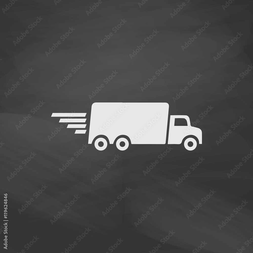 Poster fast delivery computer symbol