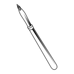 make up brush tool isolated vector illustration eps 10