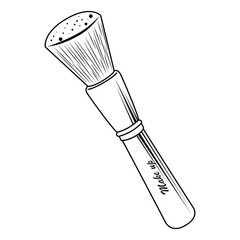 make up brush tool isolated vector illustration eps 10