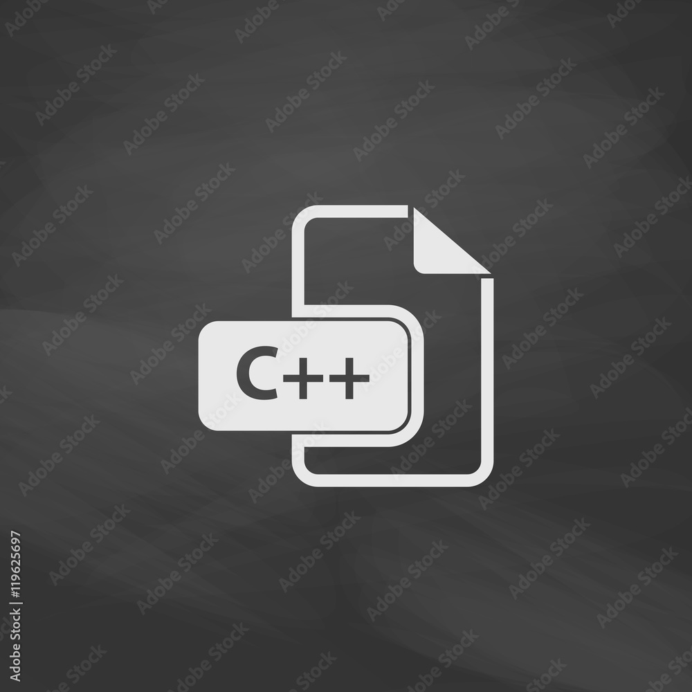 Poster c plus computer symbol