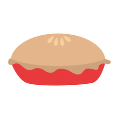 pie cake dessert isolated vector illustration eps 10