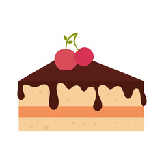 icon pie slice cake dessert isolated vector illustration eps 10