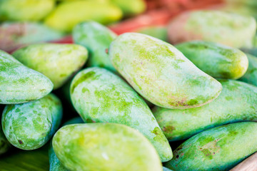 Green mango.