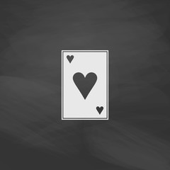 Hearts card computer symbol