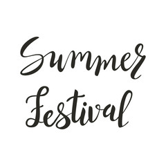 Vector hand drawn composition. Summer lettering. Poster with motivational lettering