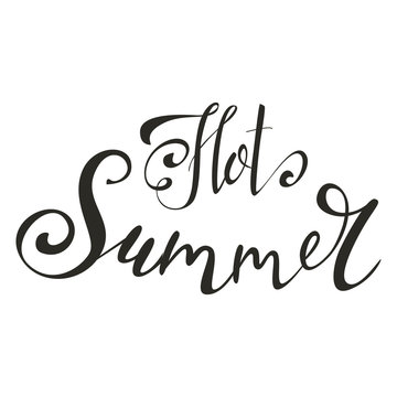Vector hand drawn composition. Summer lettering. Poster with motivational lettering