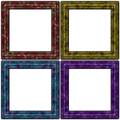 picture frame isolated on white, set