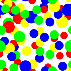 Colorful circles pattern. Vector seamless background