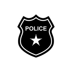 Police badge icon. Vector illustration - 119628293