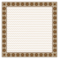 Square border and texture in American Indians tribal style. Pattern brush is included in vector file.