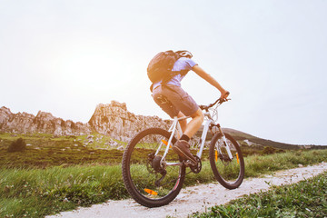 mountain bike, cycling outside, extreme sports