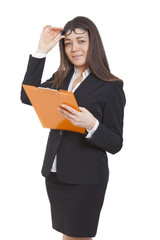 Fototapeta premium Businesswoman reading some documents