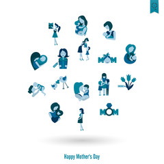 Happy Mothers Day Icons