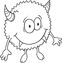 Cute Doodle Monster Vector Illustration Art