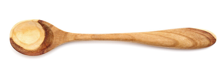 handmade wooden spoon isolated
