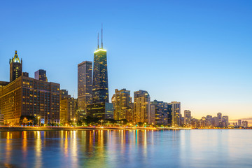 Obraz premium View of Chicago downtown skyline