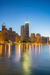 View of Chicago downtown skyline