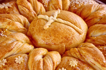 Traditional ritual bread for baptism in Bulgaria