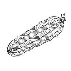 Adult coloring book page design with