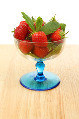 Strawberries in a sundae glass