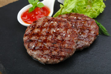 Grilled burger cutlet