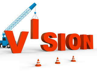Build Vision Indicates Goals Planning 3d Rendering