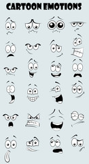 Set of cartoon faces